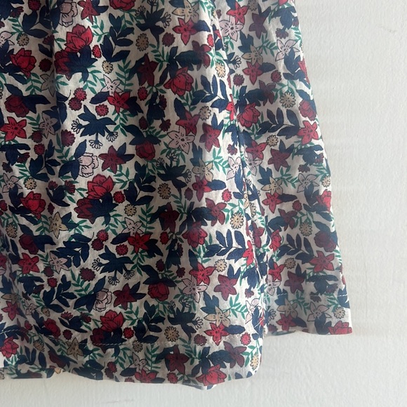 French Monoprix Kids Floral Cotton Skirt - Girls Size 6-8 - Picture 2 of 7